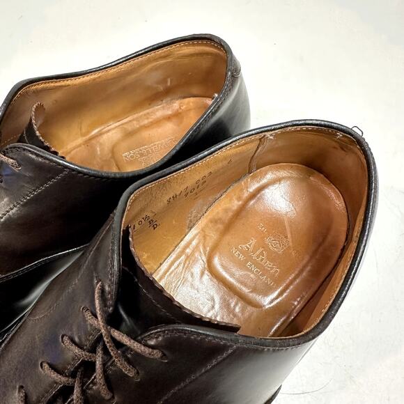 VERY GOOD Alden 9015 Dark Brown Color 8 Shell Cordovan Perforated Tip Bal 10.5 - Picture 9 of 14